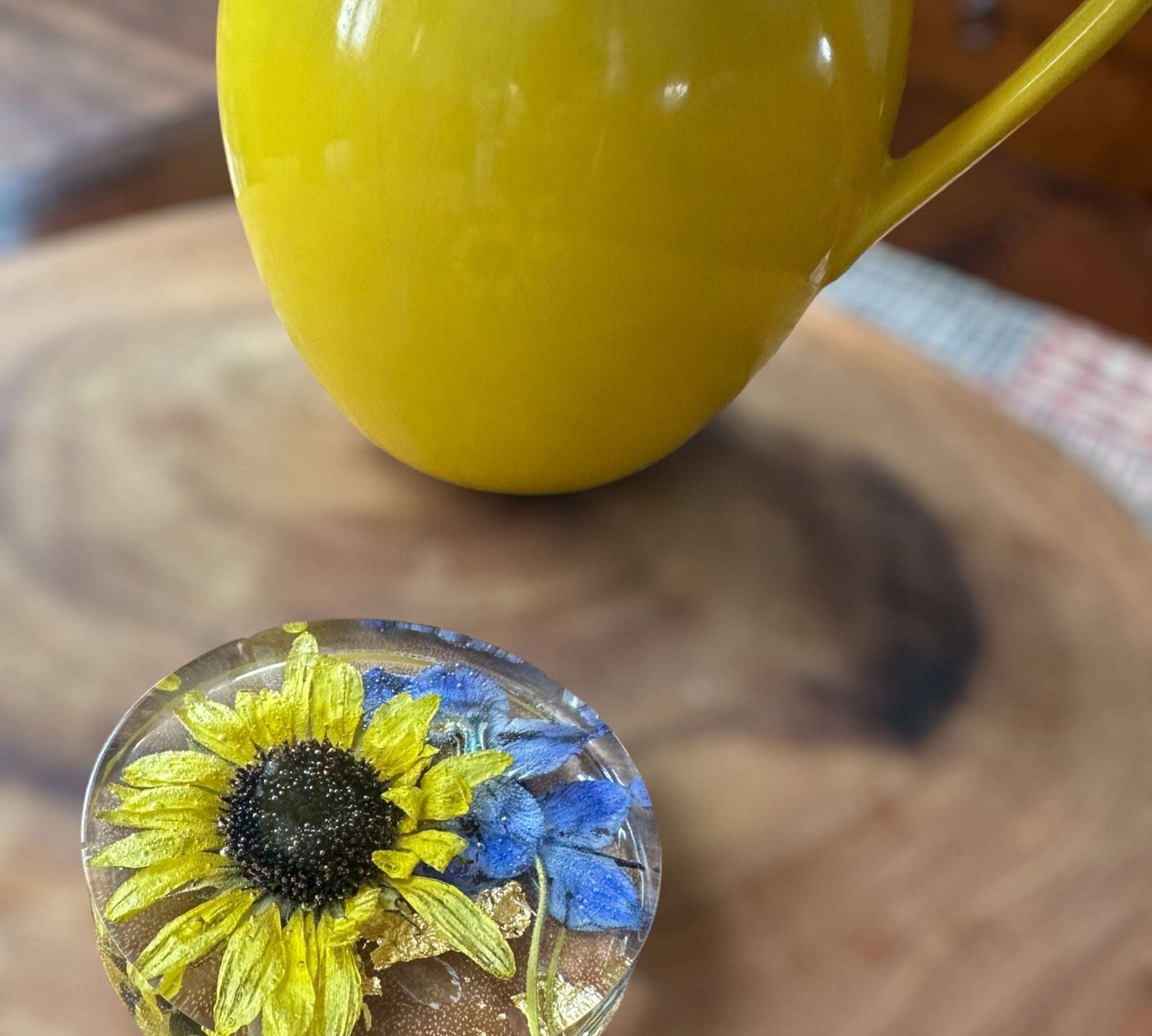 Golden Blooms Sunflower Coaster - Stylish Home Decor Sunflower Accent