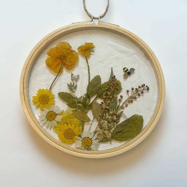 Suncatcher Wall Decor - Pressed Floral Garden Inspired Home Decor