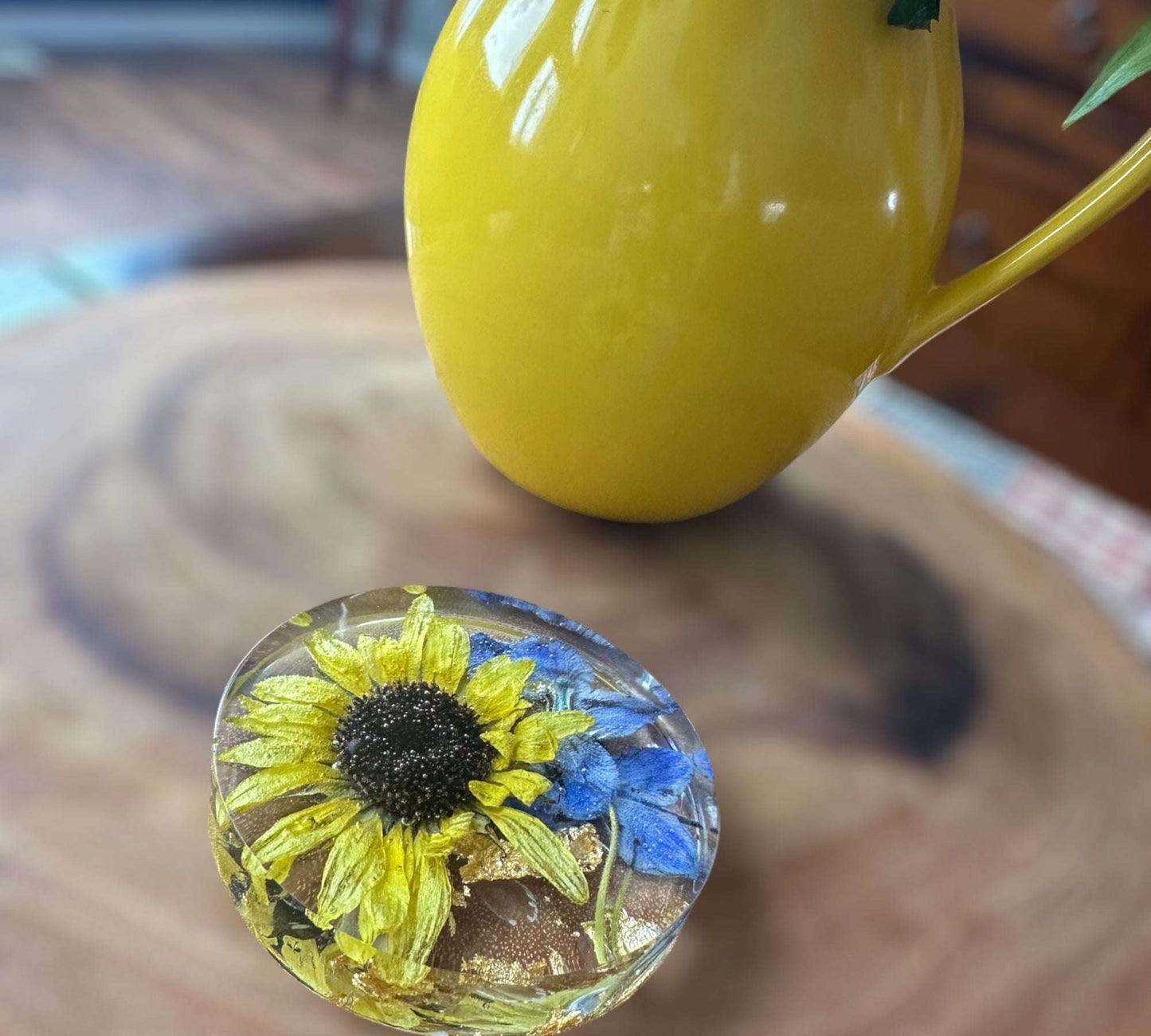 Golden Blooms Sunflower Coaster - Stylish Home Decor Sunflower Accent