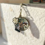 Cat Silhouette Keychains with Real Pressed Flowers Cat Lover Accessory