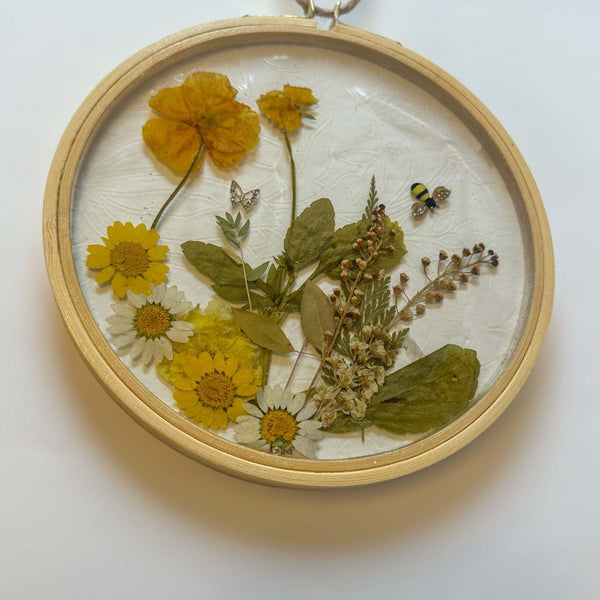 Suncatcher Wall Decor - Pressed Floral Garden Inspired Home Decor