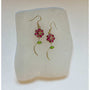 Handmade Quartz Blossom Resin Earrings - Bloom with Nature's Energy