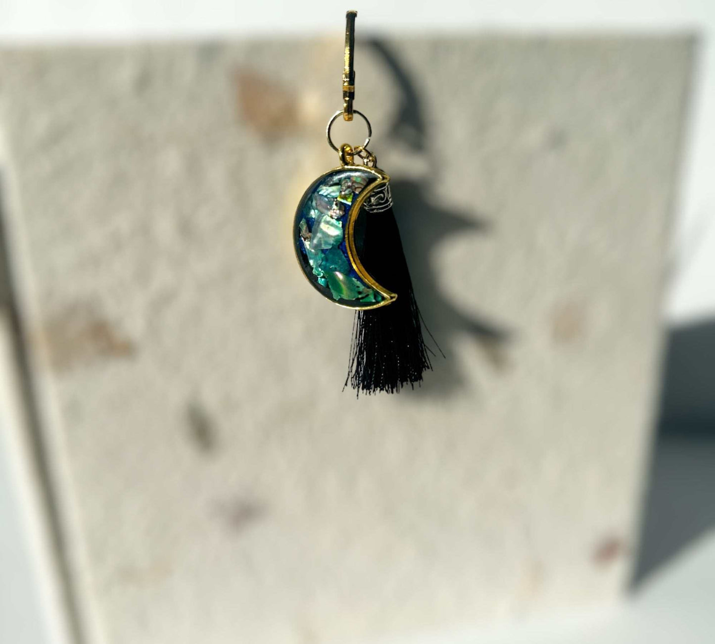 Bookmark - Moon Themed Celestial Elegance with Real Mother of Pearl