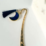 Bookmark - Moon Themed Celestial Elegance with Real Mother of Pearl