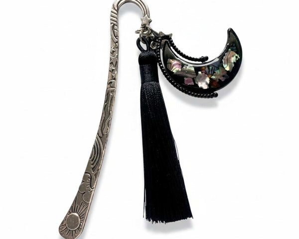 Aurora Moon Spinner Charm - Two Sided Northern Lights Keychain