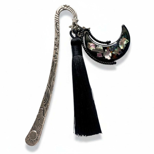 Aurora Moon Spinner Charm - Two Sided Northern Lights Keychain