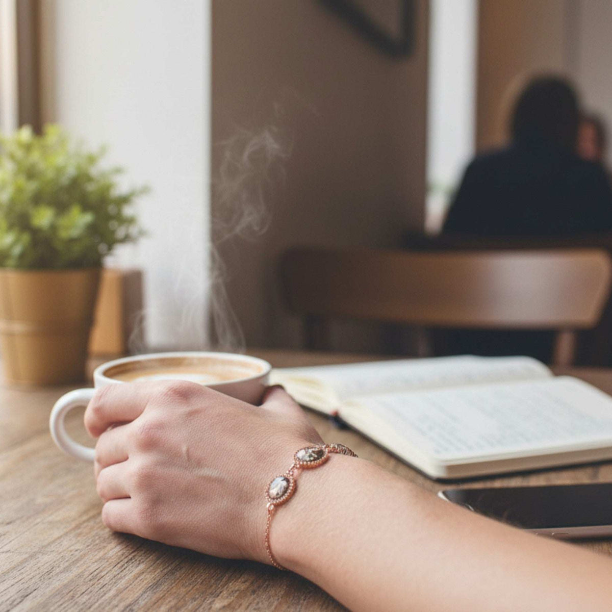 Aurora Peaks Radiance Bracelet - Handmade Northern Lights Mountains