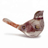 Cherry blossom resin bird with real dried cherry blossoms set in clear resin