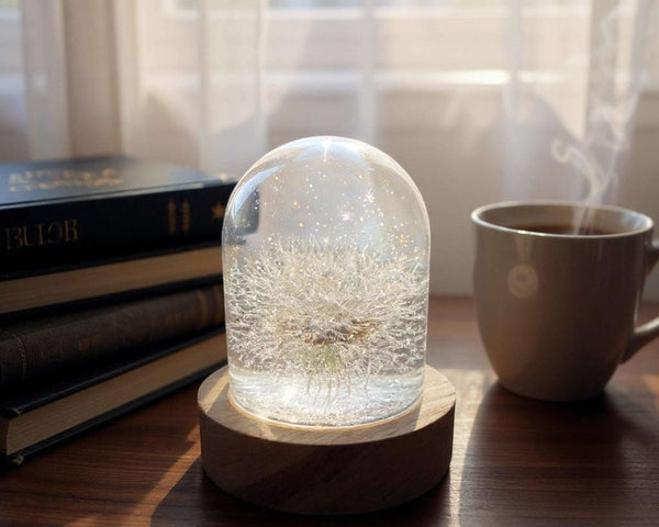 Dandelion Fairy Wishes - Handmade Floating Dandelion Resin Light Decor