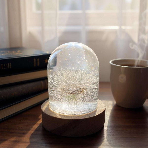 Dandelion Fairy Wishes - Handmade Floating Dandelion Resin Light Decor