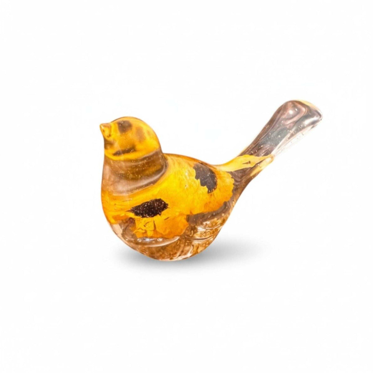 Sunbeam Songbird: Handmade Flower Resin Bird -Everlasting Garden Decor