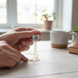 Forget-Me-Not Heart Pendant | Handmade Pendant with Real Flowers
