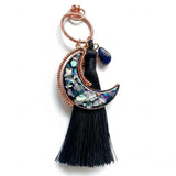 Aurora Moon Spinner Charm - Two Sided Northern Lights Keychain