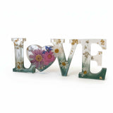 Floral Resin Love Sign: Meadow Song Handmade Botanical Decor