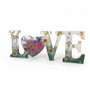Floral Resin Love Sign: Meadow Song Handmade Botanical Decor