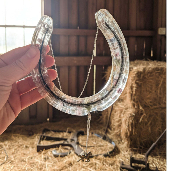 Equine Hair & Botanical Handmade Memorial | The Eternal Bond Horseshoe