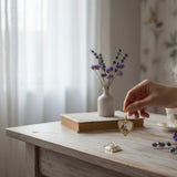 Wildflower Hearts | Dainty Blue & white Meadow Handmade Resin Earrings