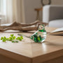 Lucky Four Leaf Clover Bird: Handmade Resin Bird with Four Leaf Clover