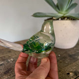 Lucky Four Leaf Clover Bird: Handmade Resin Bird with Four Leaf Clover
