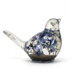 Handmade Memorial Resin Bird with Real Pressed Flowers