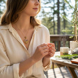 Bee Pendant - Blossom Buzz Harmony Heart - Handmade with Dried Flowers