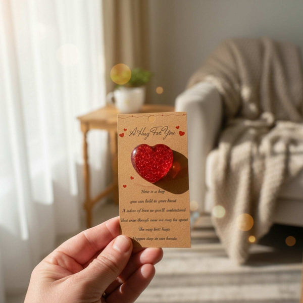 Hug - POCKET HEART HUG - Handmade Resin HearT -  Heart in Your Hand