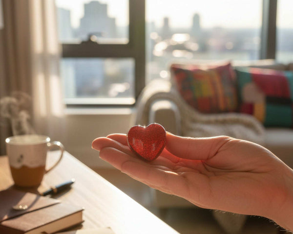 Hug - POCKET HEART HUG - Handmade Resin HearT -  Heart in Your Hand