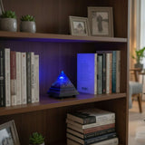 Amethyst Midnight Glow Pyramid - Handmade LED Resin Pyrmaid Decor