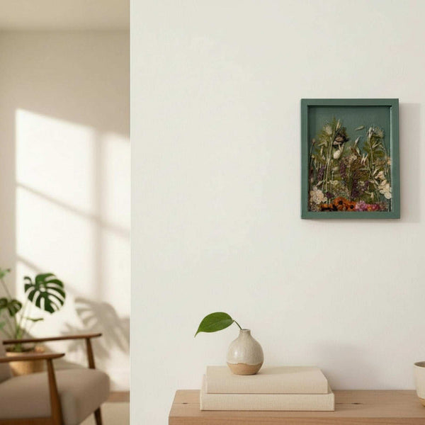 Sage Meadow Botanical Wall Art | Handmade Pressed Florals & Ferns
