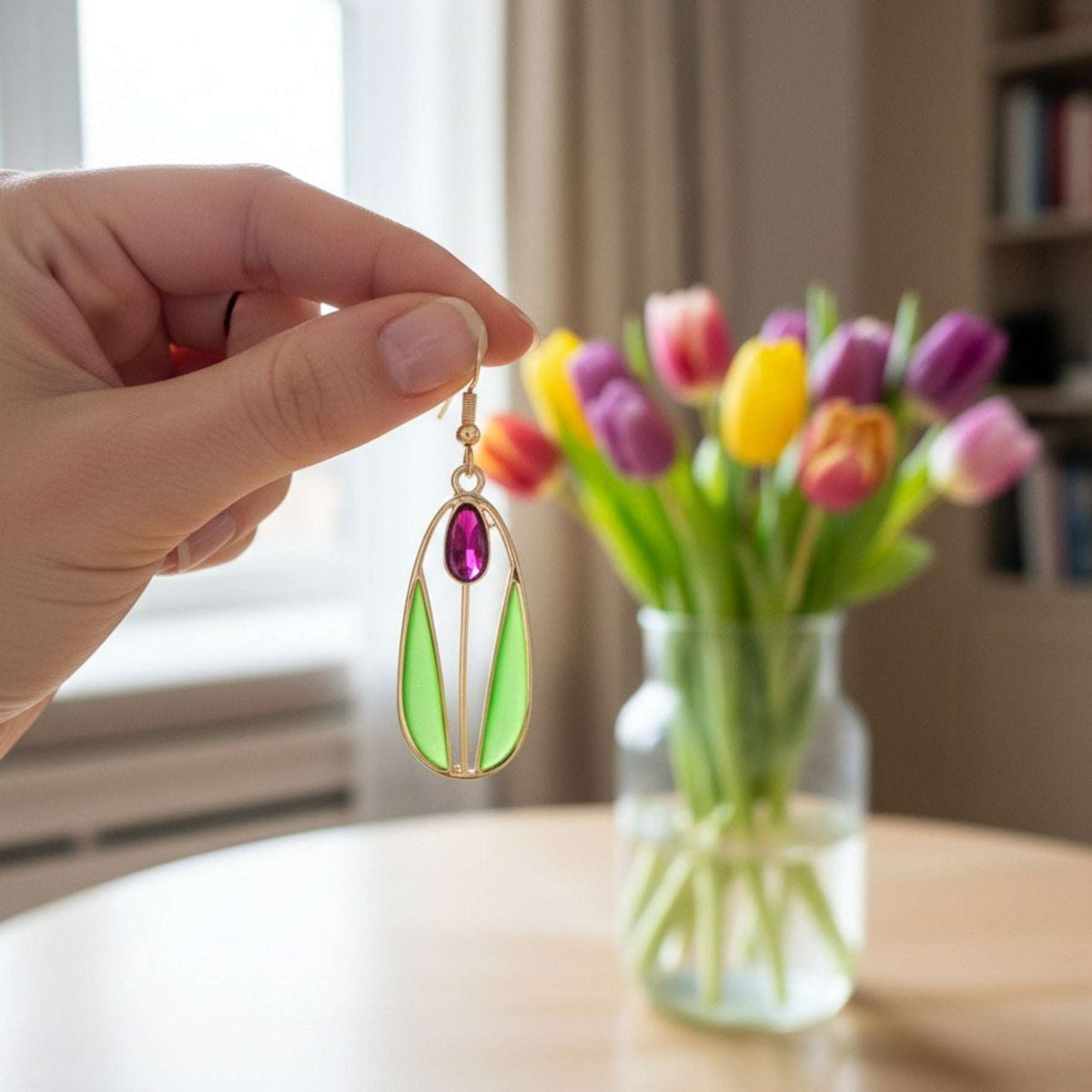 Tulip Bloom Earrings – Handmade Floral Elegance for Garden Lovers