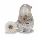 Wish Keeper Songbird dandelion resin bird decor with whole preserved dandelion clock in clear resin, handmade Canada