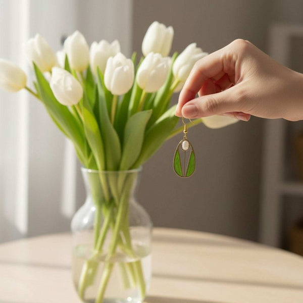 Tulip Bloom Earrings – Handmade Floral Elegance for Garden Lovers