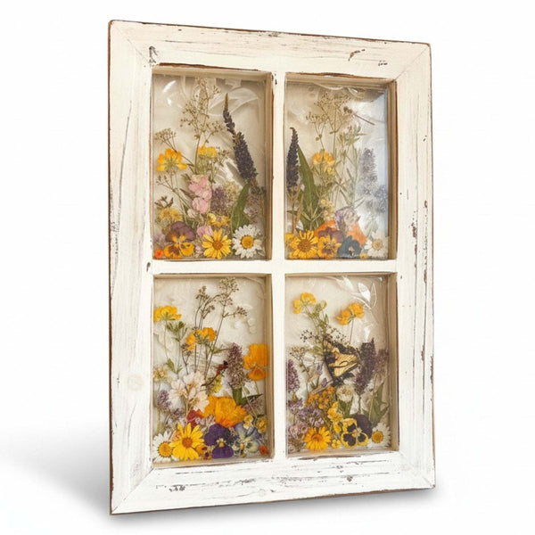 Everlasting Garden Window | Pressed Flower Window Frame Wall Art