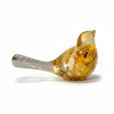 Golden Rose Resin Bird – Handmade Nature-Inspired Bird Décor