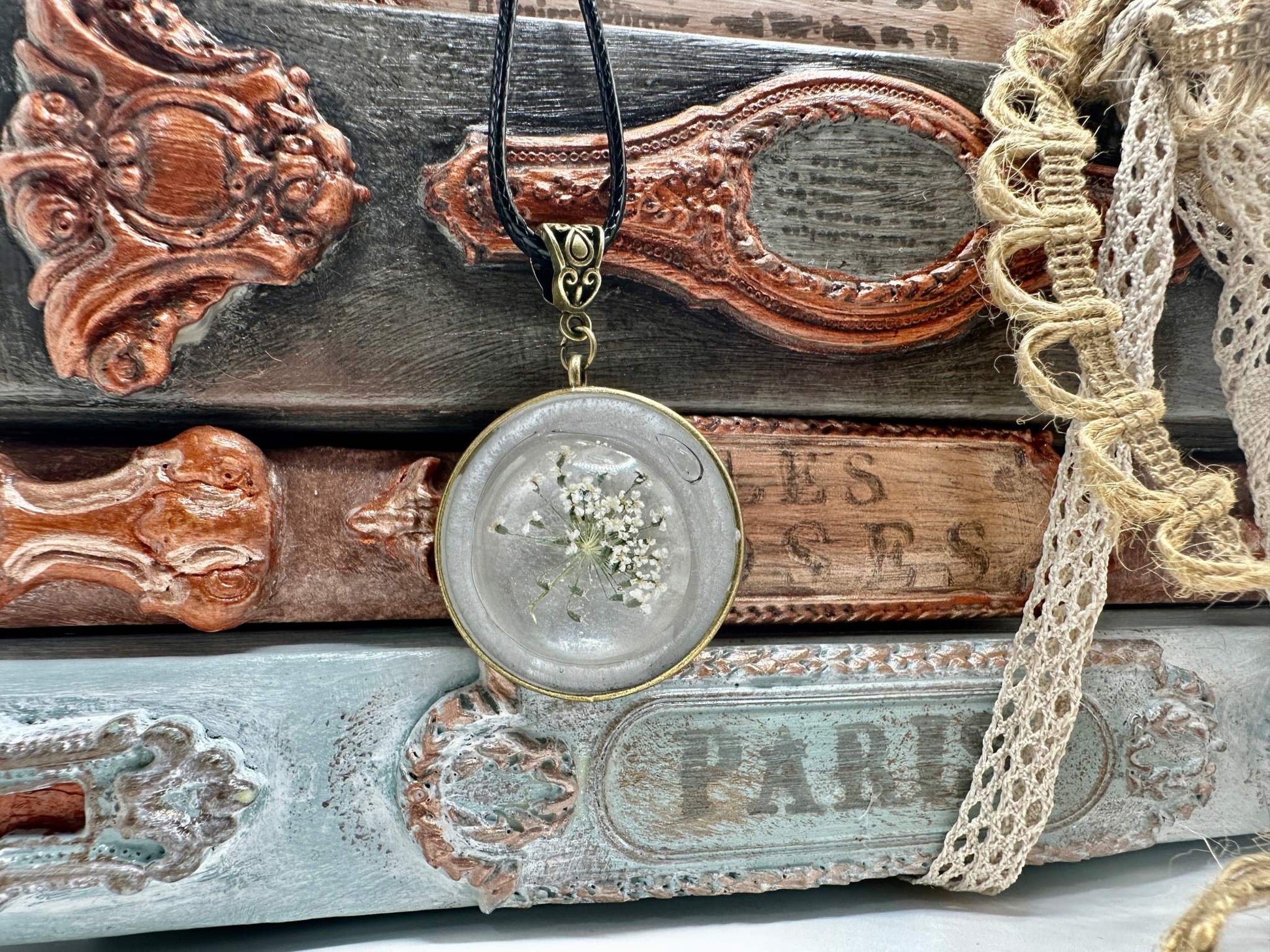 Queen Anne's Lace Handmade Necklace - Inspired by Mother Nature