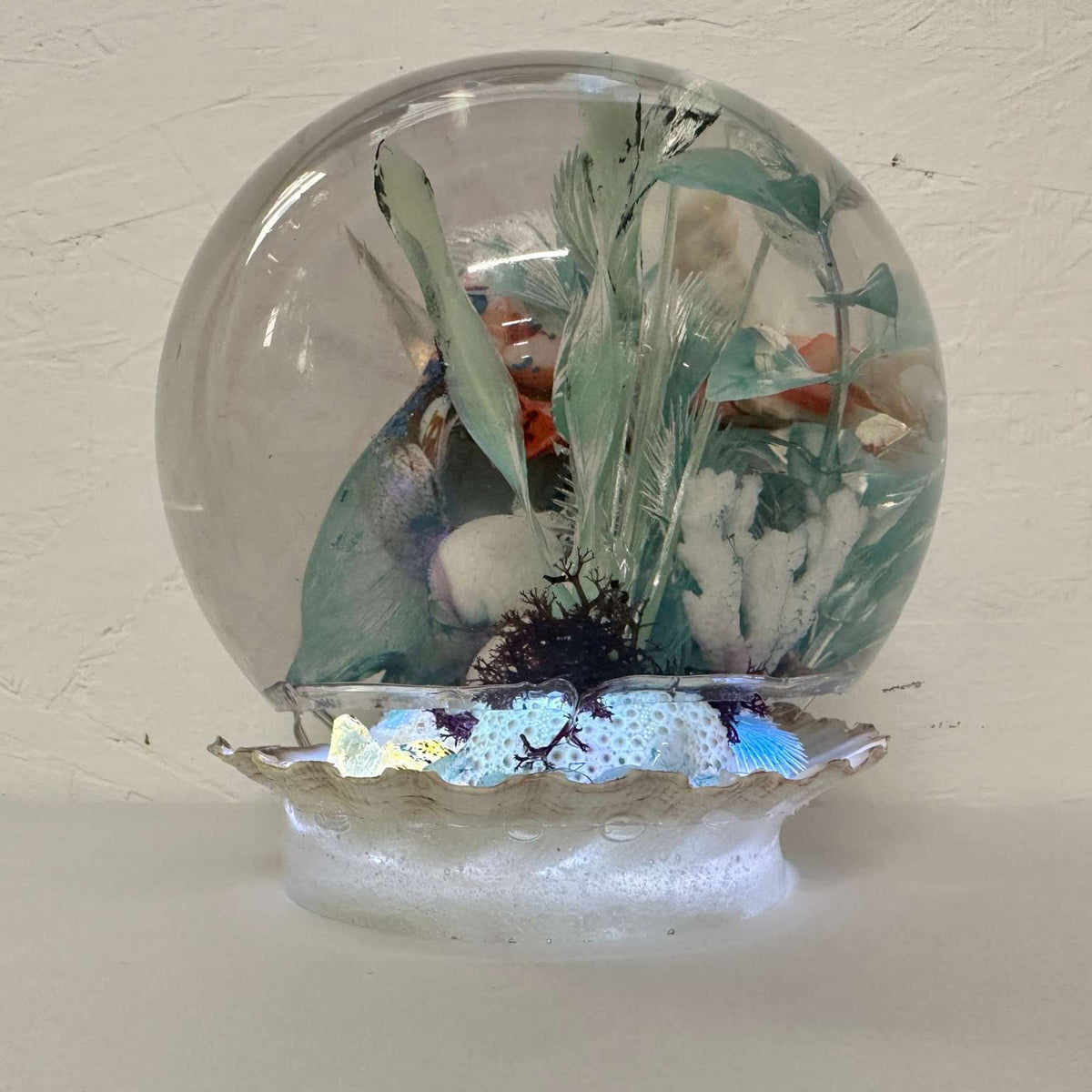 Ocean Sphere Resin Under the Sea Handmade Lighted Home Decor 