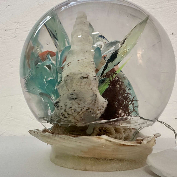 Ocean Sphere Resin Under the Sea Handmade Lighted Home Decor 