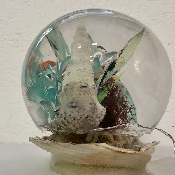 Ocean Sphere Resin Under the Sea Handmade Lighted Home Decor 